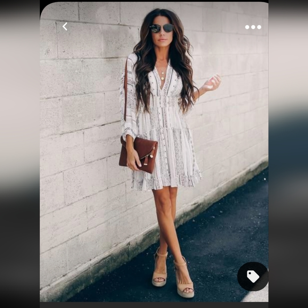 LN Vici Dress Open Sleeve Tassel S